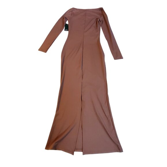 wild fable Dresses & Skirts - Wild Fable Long Sleeve Bodycon Maxi Dress In Brown With Back Slit detail Size M